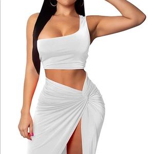 NEW top and skirt white skirt